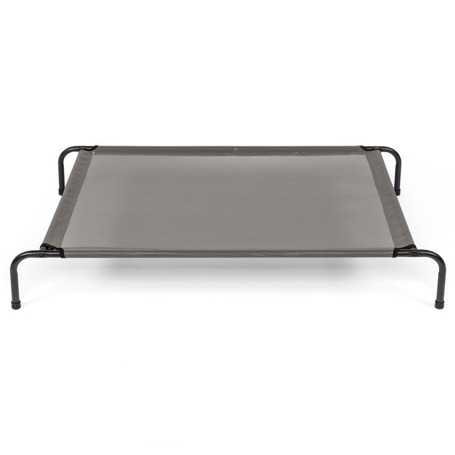 Gray Dog Bed with Natural Frame