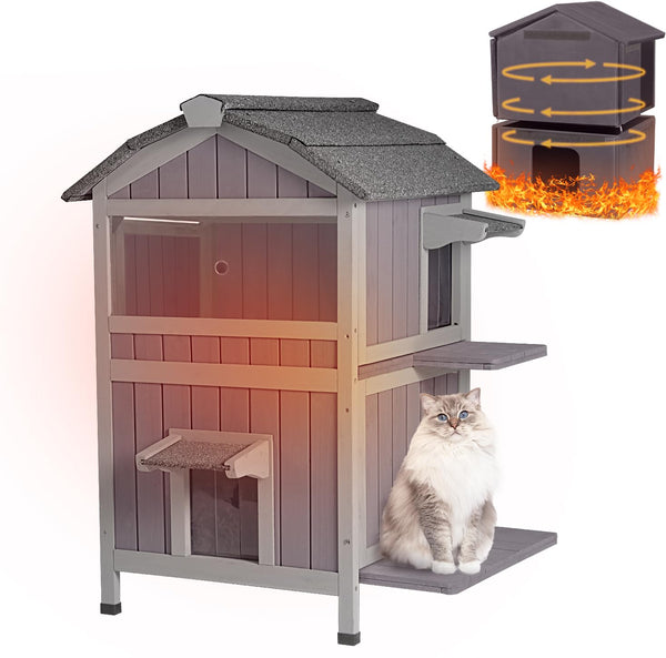 Insulated Heated Outdoor Cat House