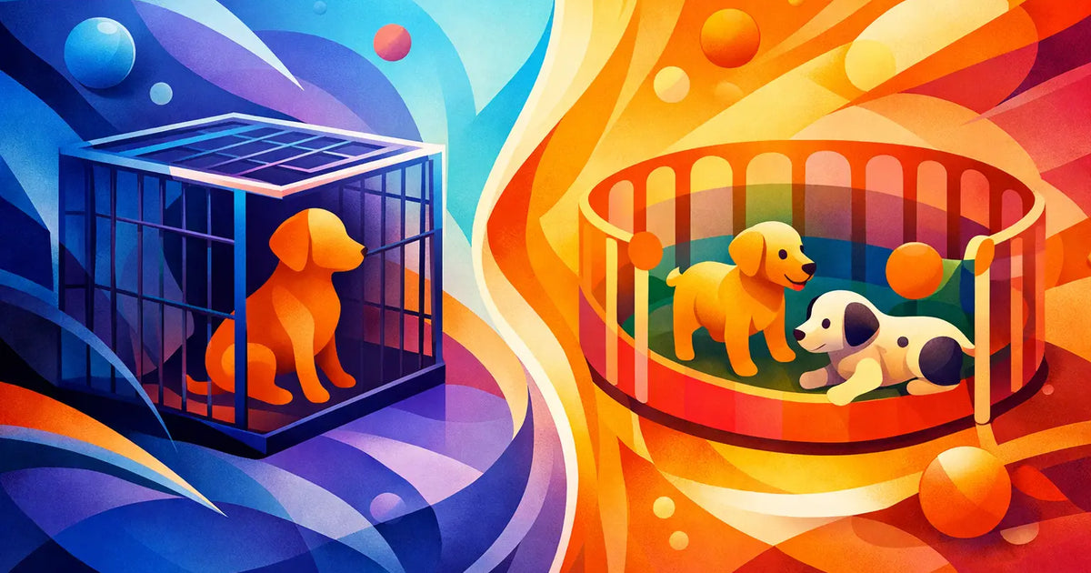 Crate Versus Playpen for Puppies