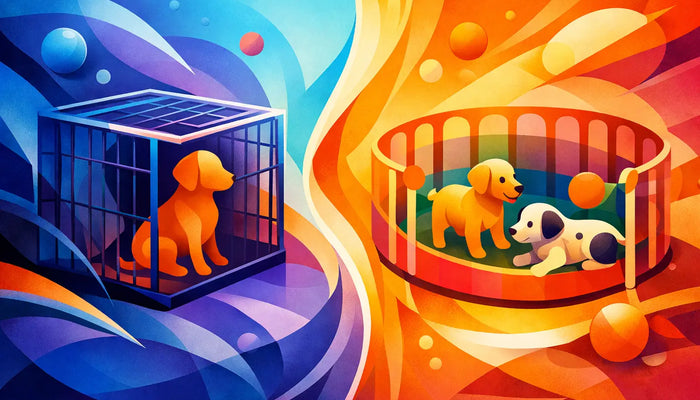 Crate Versus Playpen for Puppies