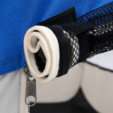 Dog Playpen Blue and Cream Polyester Steel