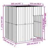 Dog House with Roof Anthracite 65"x60.2"x71.3" Galvanized Steel