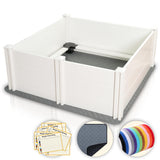 Roslaemic Whelping Box for Dogs and Puppies with Rails 40" L x 40" W x 19" H Suitable for Medium/Large Dogs White