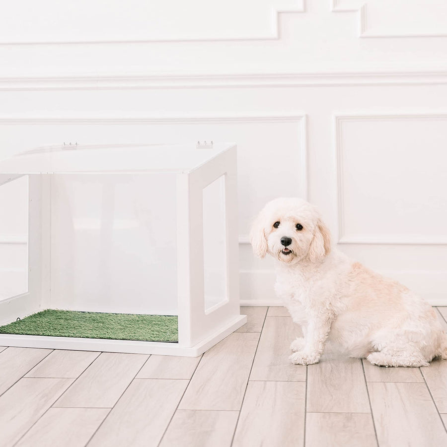 City Loo Chic Dog or Cat Potty - Premium Potty Solution for Indoor & Outdoor Use (White)