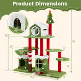 Cat Furniture Set with 58 Inch Tall Cat Tree Tower and 2 Gift