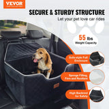 Dog Car Seat Booster Storage Pocket Pet Clip-On – Black