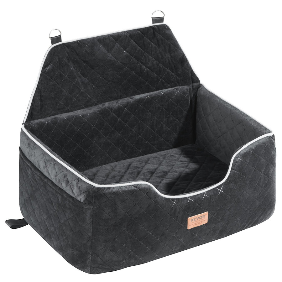 Dog Car Seat Booster Storage Pocket Pet Clip-On – Black