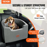 Dog Car Seat Waterproof Booster Storage Pocket Clip-On – Gray