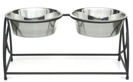 Butterfly Double Elevated Dog Feeder Large