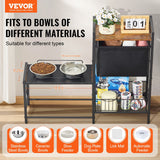 Pet Feeding Station with Storage Elevated Dog Bowls Raised