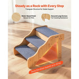 Wood Pet Stairs 3-Step Dog High Beds Sofa