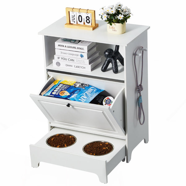 Pet Feeding Station for Small Dogs – Tilt-Out Storage