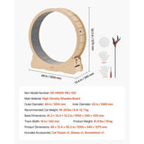 Cat Exercise Wheel, 48 in Wooden Cat Running Wheel for Indoor Cats up to 28 lbs, Cats Treadmill with Carpeted Runway & Locking Mechanism, Quiet Roller Kitten Sport Toys for Pets Fitness & Health