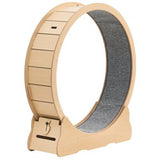 Cat Exercise Wheel, 48 in Wooden Cat Running Wheel for Indoor Cats up to 28 lbs, Cats Treadmill with Carpeted Runway & Locking Mechanism, Quiet Roller Kitten Sport Toys for Pets Fitness & Health