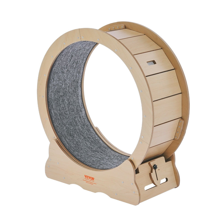 Cat Exercise Wheel, Large Cat Treadmill Wheel for Indoor Cats, 29.5 inch Cat Running Wheel with Detachable Carpet and Cat Teaser for Running/Walking/Training, Suitable for Most Cats