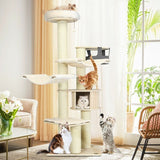 77.5-Inch Cat Tree Condo Multi-Level Kitten Activity Tower