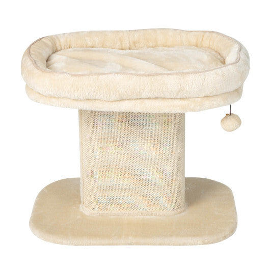 Modern Cat Tree Tower with Plush Perch and Sisal Scratching Plate