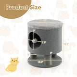 3-In-1 Cat Condo Stool Kitty Bed with Scratching Posts and Plush