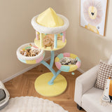 Multi-Layer Cat Tree with 2 Removable Perches Scratching Posts-Color - Color: Color