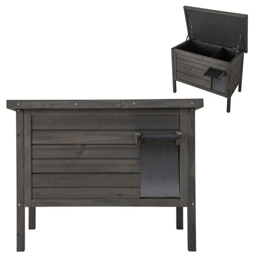 Outdoor Insulated Cat House with All-Round Foam Insulated