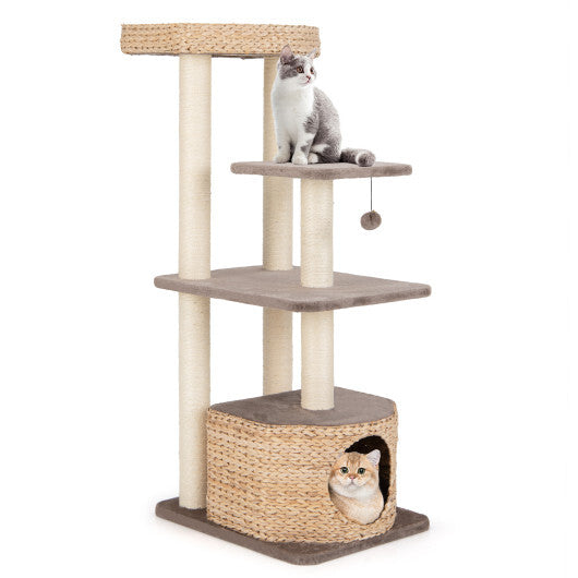 4-Layer Cat Tower with Scratching Posts Condo and Washable