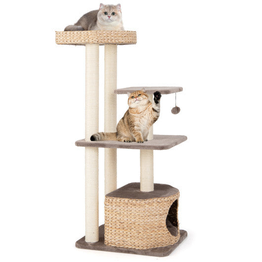 4-Layer Cat Tower with Scratching Posts Condo and Washable