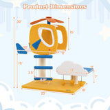 Indoor Small Aviation-Themed Cat Tree Cat Tower with Helicopter