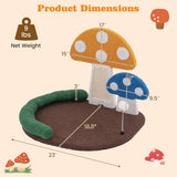 Mushroom Cat Bed Cat Claw Scratcher with Wide Bed and Sisal