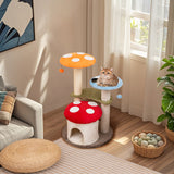 35 Inch Tall Cat Tower with Sisal Scratching Posts Cat Condo