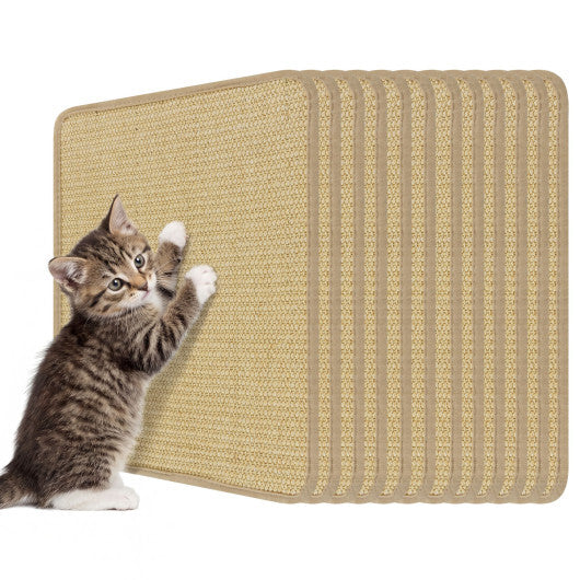 16 x 12 Inch 6-Piece Cat Scratcher Mat Set - Size: 12 inches