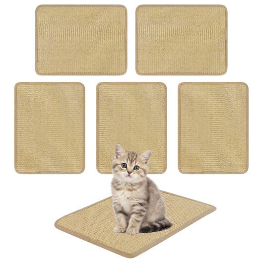 16 x 12 Inch 6-Piece Cat Scratcher Mat Set - Size: 12 inches