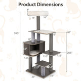 Multi-Level Cat Tree for Indoor Cat 59.5 Inch Tall Cat Tower