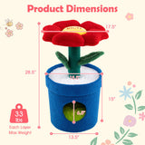 Cute Cat Tree with Flower Padded Perch for Indoor Cats, Red