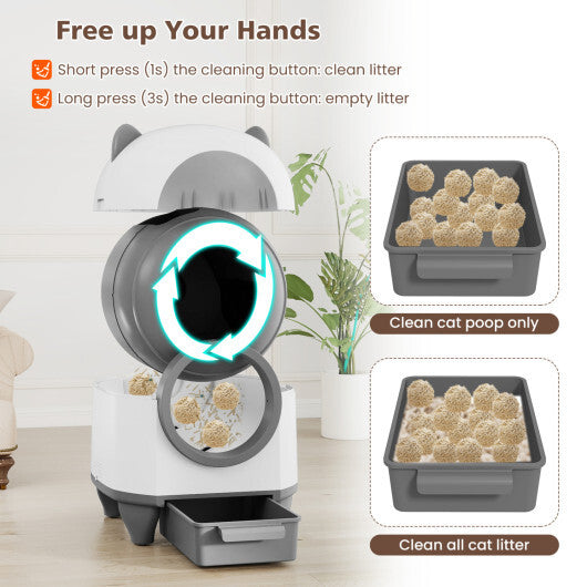 Self-Cleaning Litter Box for Multi-Cat & Senior Cats Home
