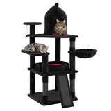 50 Inch Gothic Multi-level Cat Tree with House for Indoor Cats