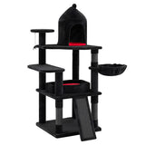 50 Inch Gothic Multi-level Cat Tree with House for Indoor Cats