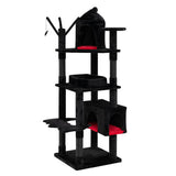 70 Inch Gothic Cat Tree for Indoor Cats with Castle and House
