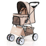4 Wheel Pet Stroller for Small Dogs Cats
