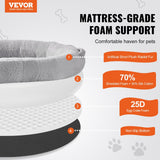 Human Dog Bed – Faux Rabbit Fur, Light Grey, Large