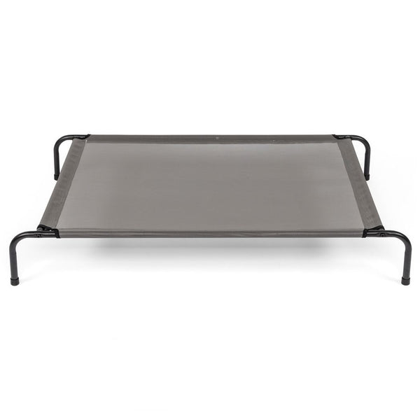 Gray Dog Bed with Natural Frame