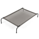 Gray Dog Bed with Natural Frame