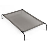 Gray Dog Bed with Natural Frame