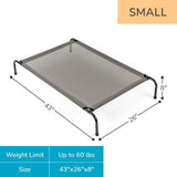 Gray Dog Bed with Natural Frame